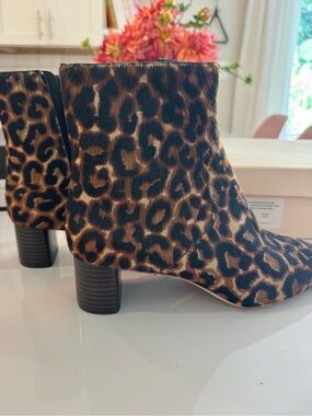 Loeffler Randall Leopard Print Ankle Booties in Brown and Black